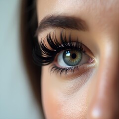 Female eye with long eyelashes close-up mascara, eye, beauty, female, make-up, beautiful, macro