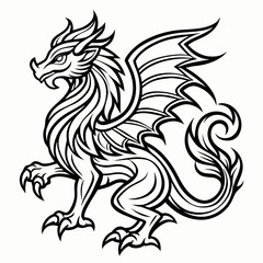 vector image of a dragon