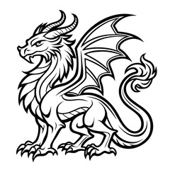 vector image of a dragon