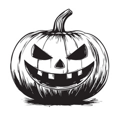 halloween pumpkin on white