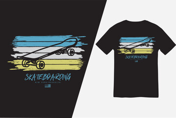Skateboarding Typography T-Shirt Design — New York Brooklyn Urban Streetwear Graphic
