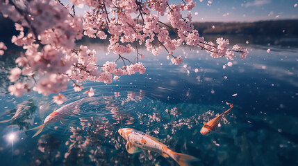 静寂の池、春の調べ