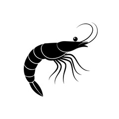 vector illustration of a shrimp