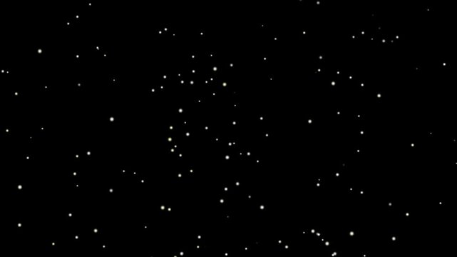 White snow overlay layer on black background,  Real snow snowing on black background in cold winter season. Animated realistic detailed very small snow flakes slowly falling densely against black bg.