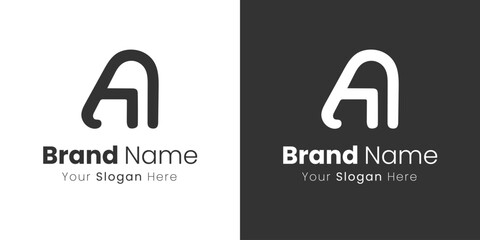 Modern Abstract Letter A Logo Design for Brand Identity and Visual Branding Solutions