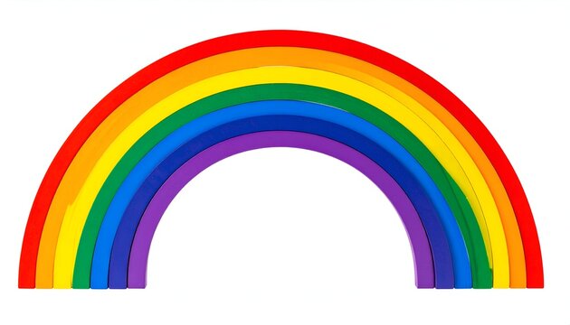 A brightly colored arched shape with multiple layered bands, simulating a spectrum - Powered by Adobe