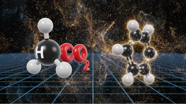 Visualizing Molecules of Different Chemistry Elements on Abstract Grid
