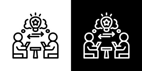 Peer Learning Icon Vector Illustration 