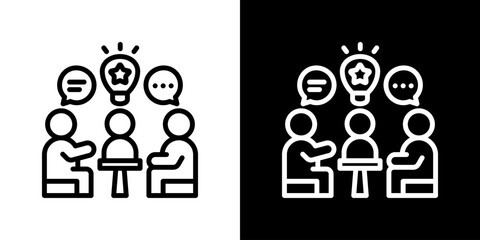 Team Meeting Icon Vector Illustration 