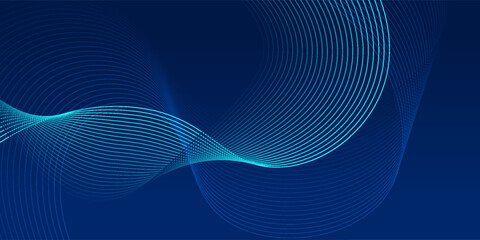 Modern blue and green abstract background with dynamic curved wave lines and smooth gradient, futuristic technology design ideal for business presentation, digital banner, website, corporate branding.