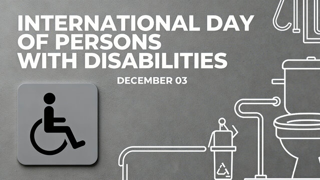 Disability identification and accessibility facility map, representing disability day, convenience of life, and rights, suitable for social advocacy and public welfare promotion scenarios.
