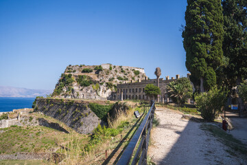 View of ocean fortress Greece