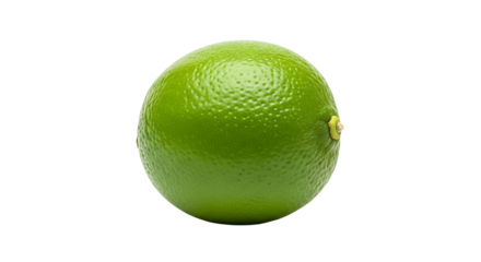 Green Lime Isolated with Transparent Background for Culinary and Refreshment Designs