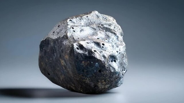 Dark vesicular volcanic rock (scoria) with many air holes.