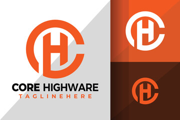 Letter Ch or Hc Logo Icon Vector Design Illustration