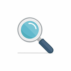 Magnifying glass illustration simple search investigation icon tool