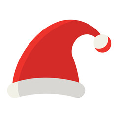 Fototapeta premium a clean vector illustration of santa hat on white 