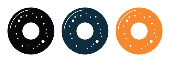 bagel logo, bagel sandwich, bagel symbol. vector illustration