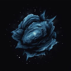 an AI Image Generator, Cloud Formation in a Black Starry Space
