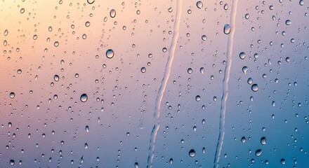 Rain drops on window glass texture background abstract rainy day weather water condensation surface pattern