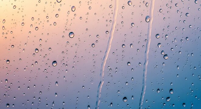 Rain drops on window glass texture background abstract rainy day weather water condensation surface pattern