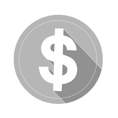 Obraz premium Silver dollar coin vector on white background,coin silver dollar stock,coin dollar silver design,silver dollar coin illustration 