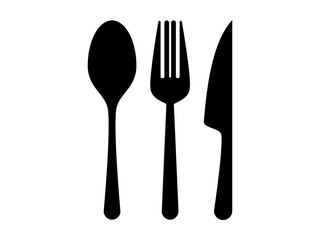 Cutlery Icon Set, Spoon, Fork, and Knife Vector Illustration for Restaurant and Kitchen Business Design