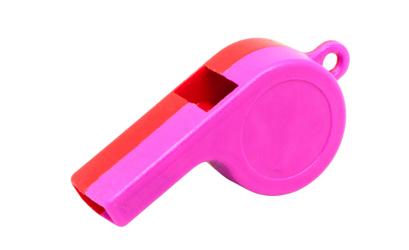 Pink and Red Whistle Alert, Signaling, and Safety Device