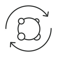 Metabolism icon in line design. metabolism, process, energy, nutrition, health, body, wellness on white background vector. metabolism editable stroke icon