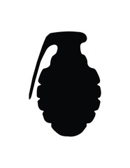 hand grenade vector illustration black