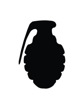 hand grenade vector illustration black