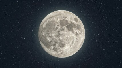 Obraz premium A detailed moon with stars in the background