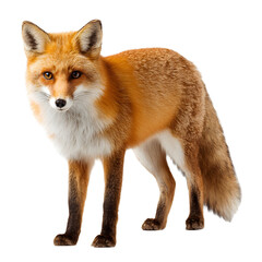 Red Fox Isolated on White Background for Professional Illustrations and Designs