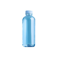 Refreshing Water Bottle on Blue Background with Clear Design