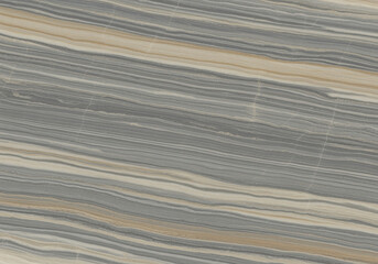 Obraz premium Horizontal layers of natural stone with grey, beige, and white banding and linear patterns in polished mineral surface