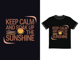 Summer t-shirt design. Retro and vintage summer vibes t-shirt design with palm tree, sea beach, and sunset vector illustration