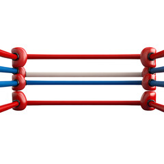 Professional Boxing Ring Side View Isolated Transparent Background