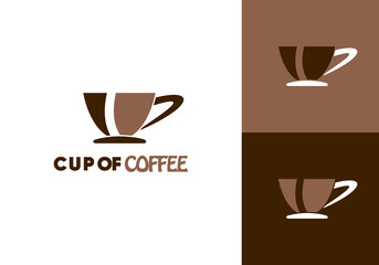 illustration of a cup of coffee logo vector