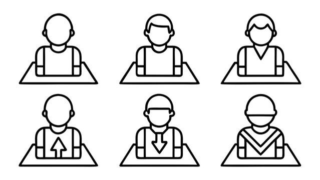 Vector art of Diverse avatars, showcasing various hairstyles and clothing, perfect for user profiles and online representations