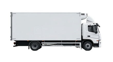 Modern refrigerated delivery truck ready to transport goods safely and efficiently today