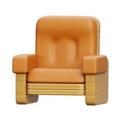 Arm chair 3d render illustration	
