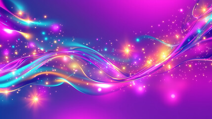 Obraz premium ChatGPT said:An abstract colorful background in glowing shades of pink, blue, and purple, creating a magical and dreamy Christmas night atmosphere.