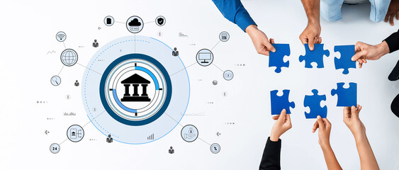 A collaborative concept image featuring diverse hands assembling puzzle pieces. Accompanied by...