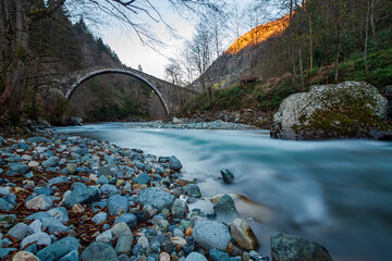 mountain river in the autumn