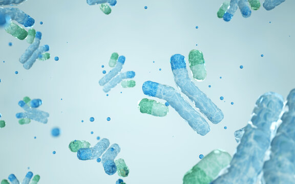 mAb or monoclonal antibody, antigen. The concept of vaccine. Innovative methods to treat virus. 3d render