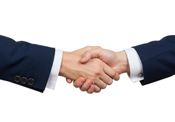 Isolated handshake between two businessmen, closing a deal, successful transaction agreement