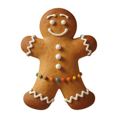 gingerbread man isolated on white