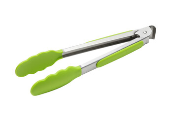 Isolated kitchen cooking utensil with spring-loaded mechanism for grilling and flipping food