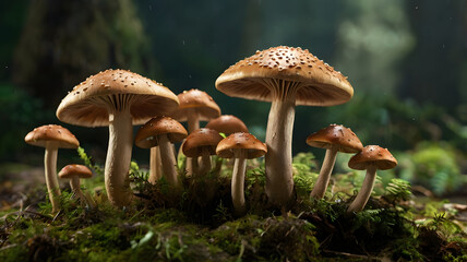 mushrooms in the forest