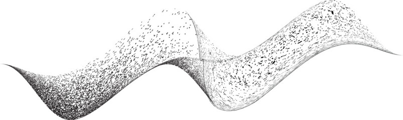 Decorative wave of line . Brush stroke waves. Abstract flow linear fluid design element .Zigzag wave. Wavy Music sounds lines. Squiggle brush stroke . Ornament design.Line art .Brush paint Vector 